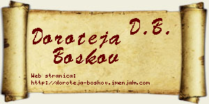 Doroteja Boškov vizit kartica